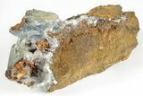 Blue Bladed Barite Crystal Clusters with Calcite - Morocco #204045-1